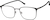 Angle view of Rectangle Glasses 1302221 in Black thumbnail