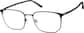 Angle view of Rectangle Glasses 1302221 in Black thumbnail