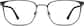 Front view of Rectangle Glasses 1302221 in Black thumbnail