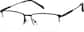 Angle view of Rectangle Glasses 1302421 in Black thumbnail