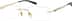 Rimless Glasses 1302814 in Gold