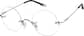 Angle view of Rimless Glasses 1302911 in Silver thumbnail