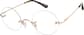 Angle view of Rimless Glasses 1302914 in Gold thumbnail