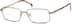 Titanium Rectangle Glasses 130315 in Brown