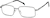 Angle view of Titanium Rectangle Glasses 130321 in Black thumbnail