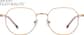 Front view of Geometric Glasses 1303319 in Rose Gold thumbnail