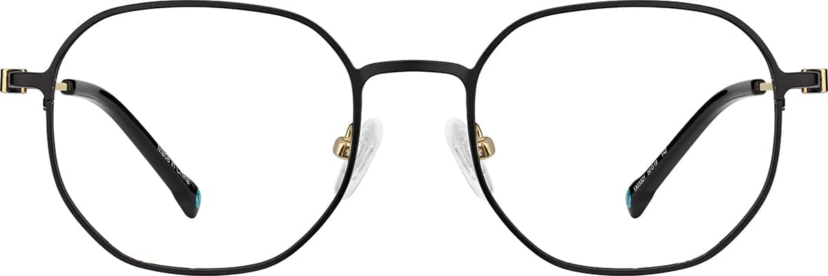 Front view of Geometric Glasses 1303321 in Black