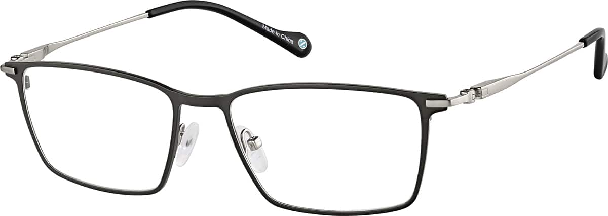 Angle view of Rectangle Glasses 1303412 in Gray