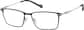 Angle view of Rectangle Glasses 1303412 in Gray thumbnail