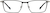Front view of Rectangle Glasses 1303412 in Gray thumbnail