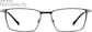Front view of Rectangle Glasses 1303412 in Gray thumbnail