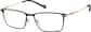 Angle view of Rectangle Glasses 1303421 in Black thumbnail