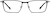Front view of Rectangle Glasses 1303421 in Black thumbnail