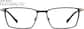 Front view of Rectangle Glasses 1303421 in Black thumbnail