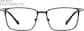 Front view of Rectangle Glasses 1303512 in Gray thumbnail