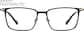 Front view of Rectangle Glasses 1303521 in Black thumbnail