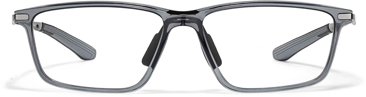 Front view of Zunnies - Rectangle Sports Glasses 1303612 in Gray