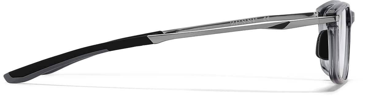 Side view of Zunnies - Rectangle Sports Glasses 1303612 in Gray