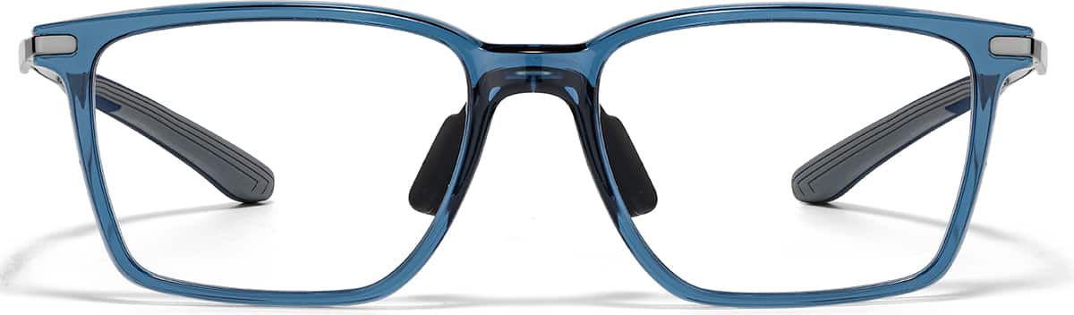 Front view of Zunnies - Rectangle Sports Glasses 1303716 in Blue