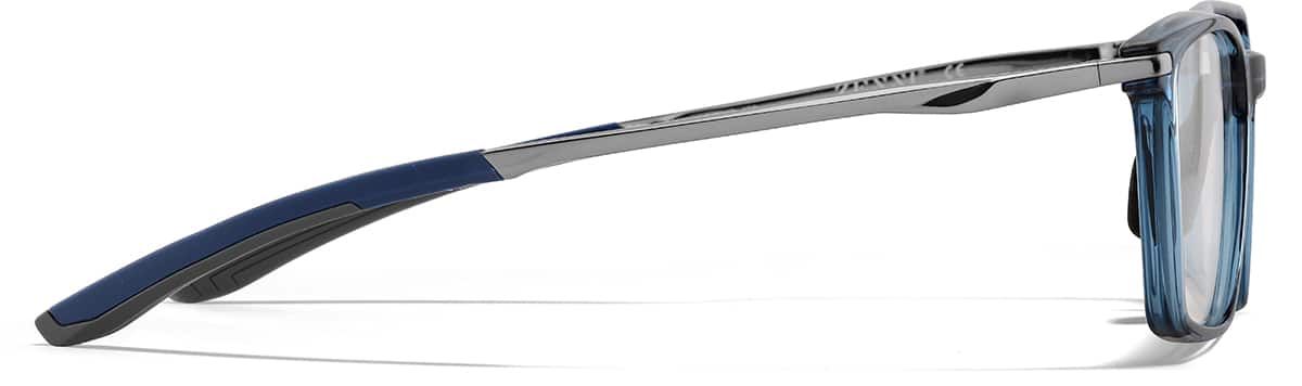 Side view of Zunnies - Rectangle Sports Glasses 1303716 in Blue