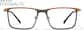Front view of Rectangle Glasses 1303812 in Graphite thumbnail