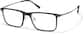 Angle view of Rectangle Glasses 1303821 in Black thumbnail