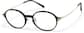 Angle view of Oval Glasses 1303921 in Black thumbnail