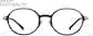 Front view of Oval Glasses 1303921 in Black thumbnail