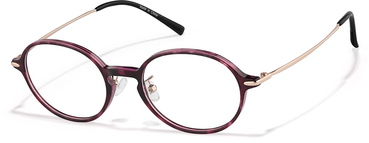 Pink Tortoiseshell Oval Glasses #1303939 | Zenni Optical