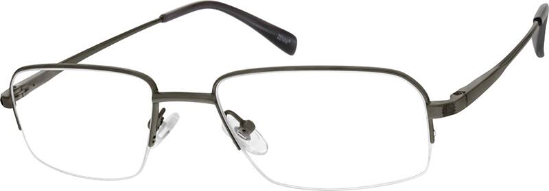 Angle view of Titanium Rectangle Glasses 131612 in Gray