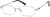 Angle view of Titanium Rectangle Glasses 131711 in Silver thumbnail