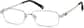 Angle view of Titanium Rectangle Glasses 131711 in Silver thumbnail
