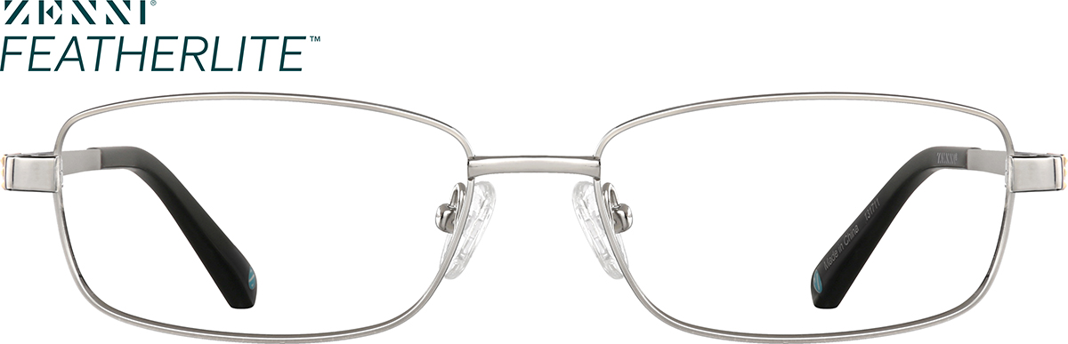 Silver Titanium Rectangle Glasses