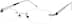 Titanium Rimless Glasses 133430 in White