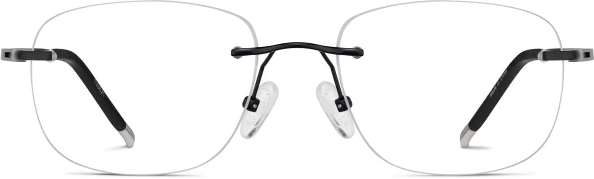 Black Titanium Rimless Glasses #133621 | Zenni Optical Black Titanium Rimless Glasses #133621 | Zenni Optical