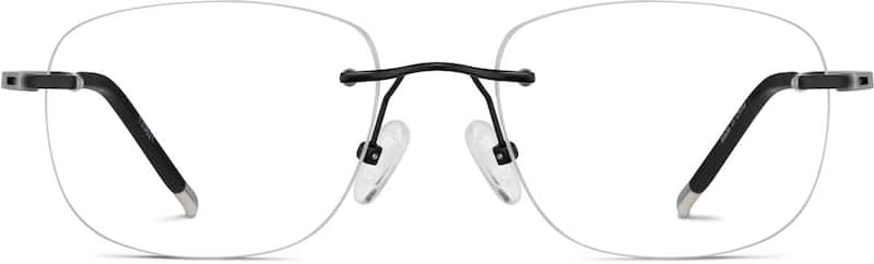 Black Titanium Rimless Glasses