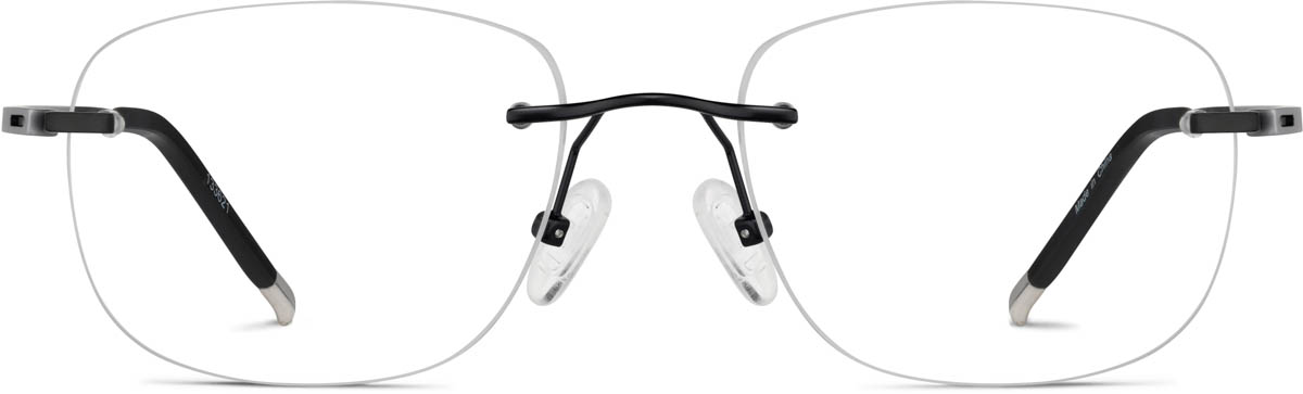 Black Customizable Titanium Rimless Glasses