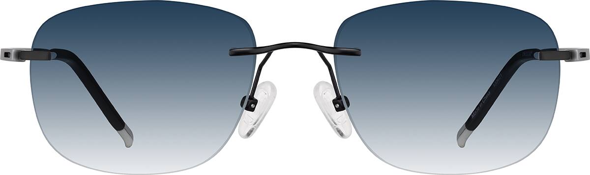 thumbnail image 2 of Ultralight Rimless Titanium Eyeglasses - Large Square Metal Frame For Men 2 of 6