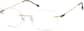 Angle view of Customizable Titanium Rimless Glasses 133714 in Gold thumbnail