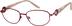 Titanium Oval Glasses 134618 in Red