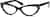 Angle view of Cat-Eye Glasses 13483921 in Black thumbnail