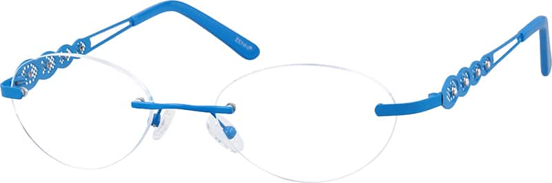 zenni lightweight rimless prescription glasses blue titanium frame