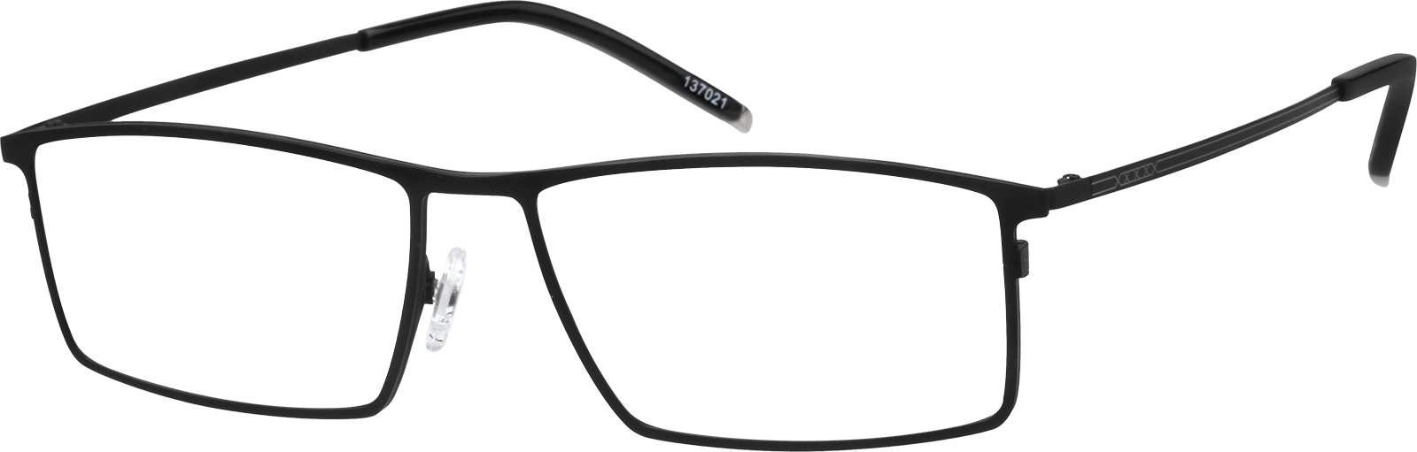 Black Titanium Rectangle Glasses #137021 | Zenni Optical