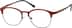 Titanium Browline Glasses 137118 in Red