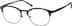 Titanium Browline Glasses 137121 in Black