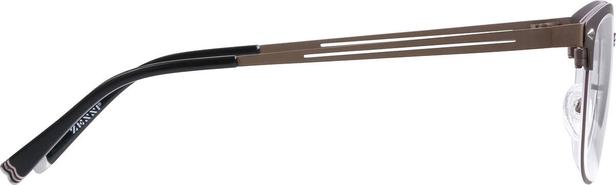 Gray Titanium Browline Glasses #137412 | Zenni Optical Canada