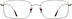 Titanium Rectangle Glasses 137515 in Copper