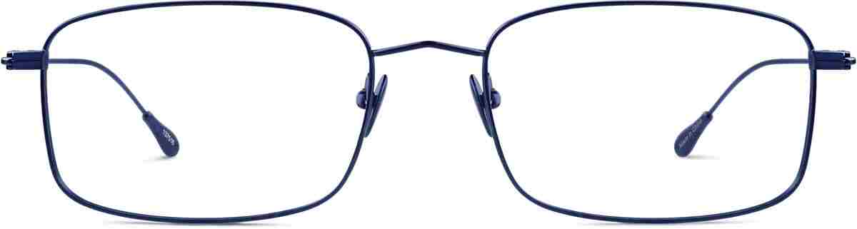 Navy Titanium Rectangle Glasses