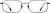 Front view of Titanium Rectangle Glasses 137521 in Black thumbnail