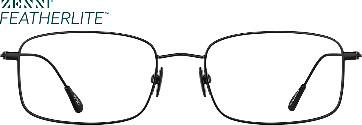 Black Titanium Rectangle Glasses